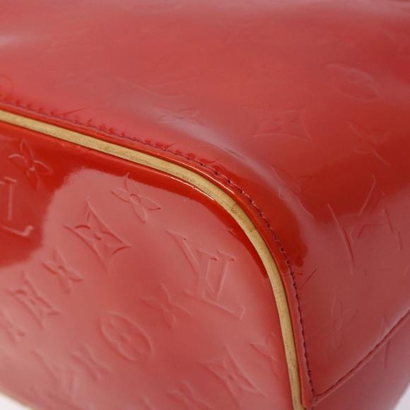 LOUIS VUITTON Monogram Vernis Houston Hand Bag Red M91092 LV Auth 136846 - Picture 9 of 16